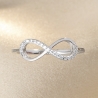 Silver Ring Infinity Symbol zirconia