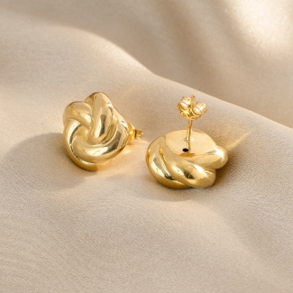 Cercei argint Signature Gold