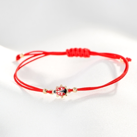 Love Is Here with Lady Bug 14K Gold Bracelet