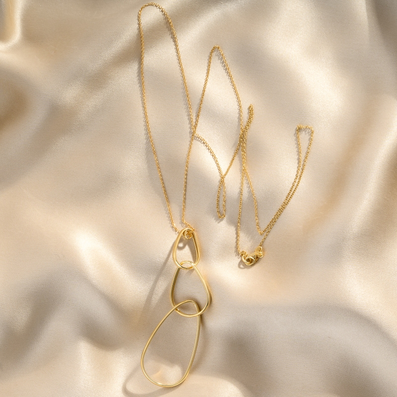 Colier lung argint Absolute Crush gold