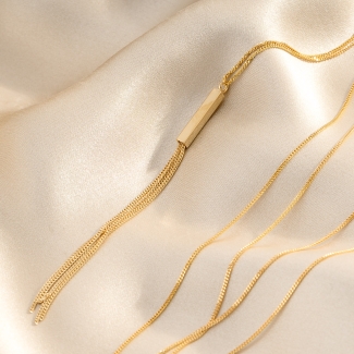 Colier argint Endless Summer gold