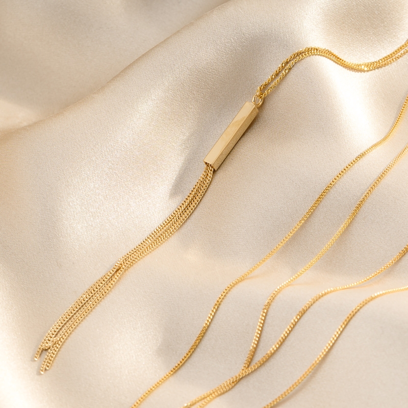 Colier argint Endless Summer gold