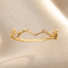 Silver Ring Delicate Crown Gold-Plated