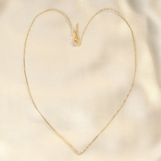 Lantisor argint placat cu aur 18K, 60 cm +