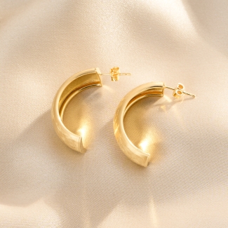 The Code Gold - Plated Silver Earrings