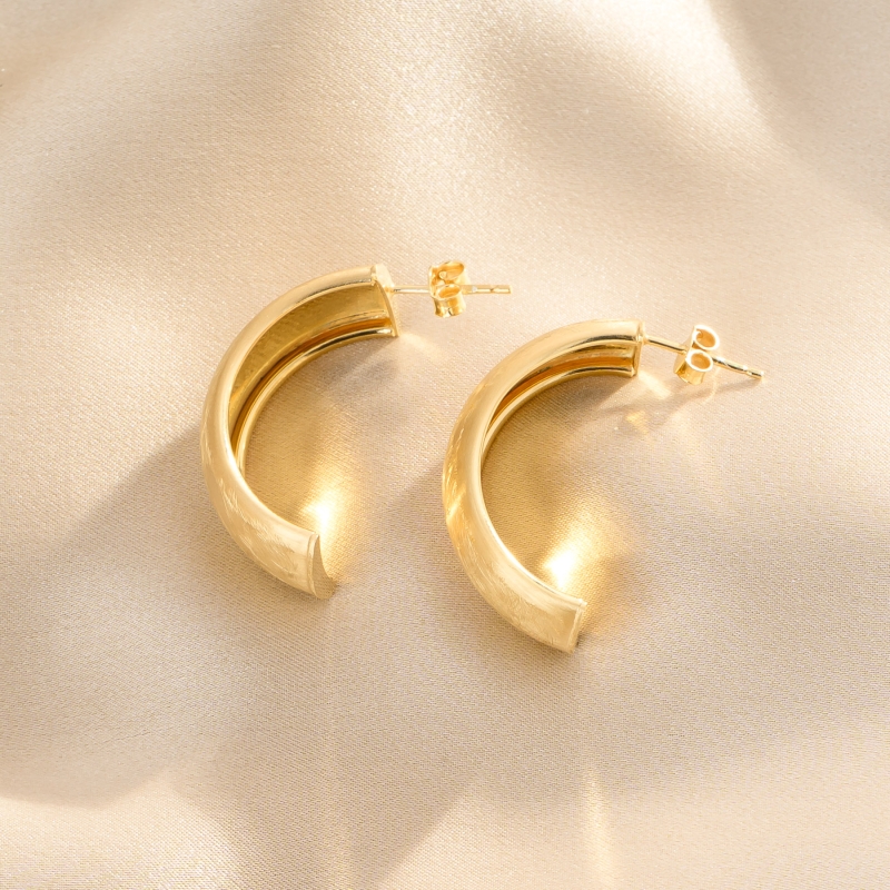 The Code Gold - Plated Silver Earrings