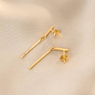 Cercei argint Love & Wear gold