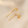 Cercei argint Love & Wear gold