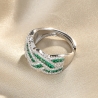 Inel argint Emerald Prestige
