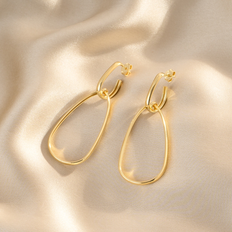 Absolute CrushGold - Plated Silver Earrings