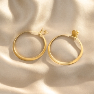Cercei argint Creole En Vogue gold