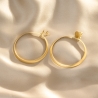 Creole En Vogue Gold - Plated Silver Earrings