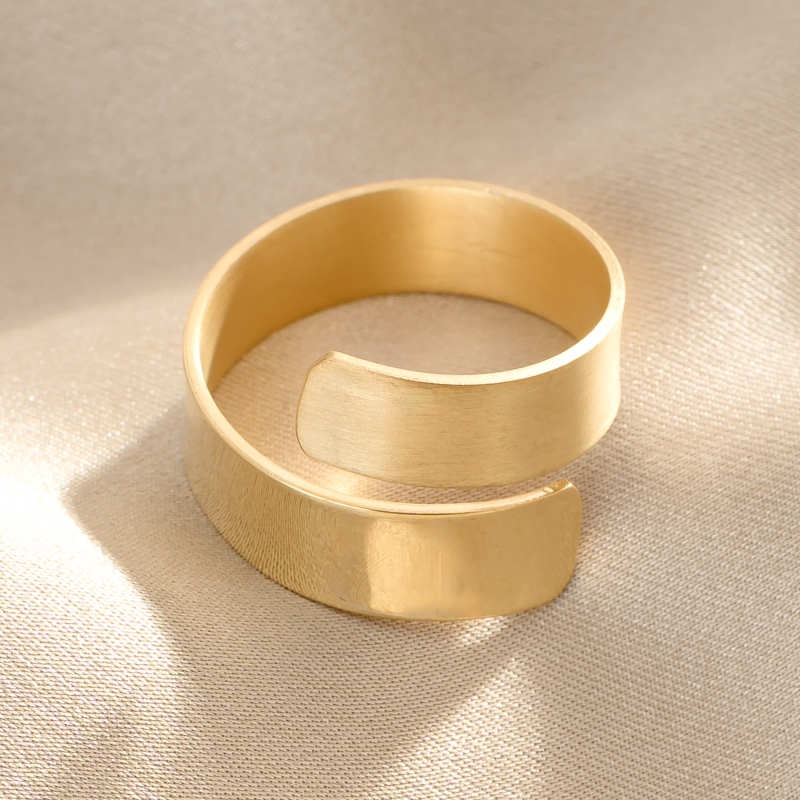 Silver Ring Second Skin Gold-Plated