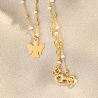 Colier argint Magic Angel gold