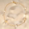 Gold & White Cool Touch Gold - Plated Silver Necklace