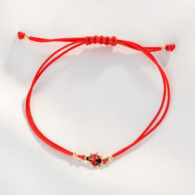Love Is Here with Lady Bug 14K Gold Bracelet