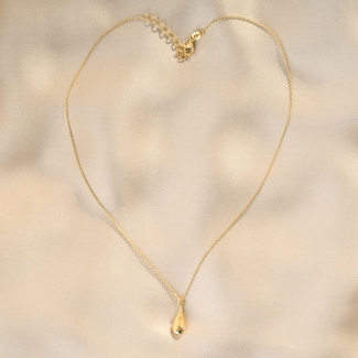 Golden Drop Gold - Plated Silver Necklace