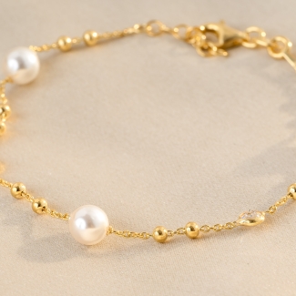 Bratara argint Desire Pearl gold