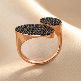 Pink Silver Ring Noir Obsession