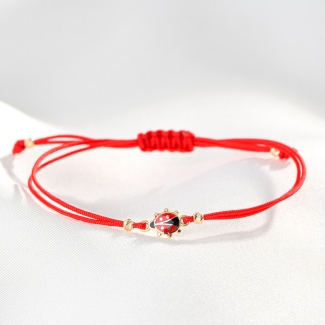 Love Is Here with Lady Bug 14K Gold Bracelet