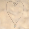 Colier argint Un Poco de Gracia green zirconia