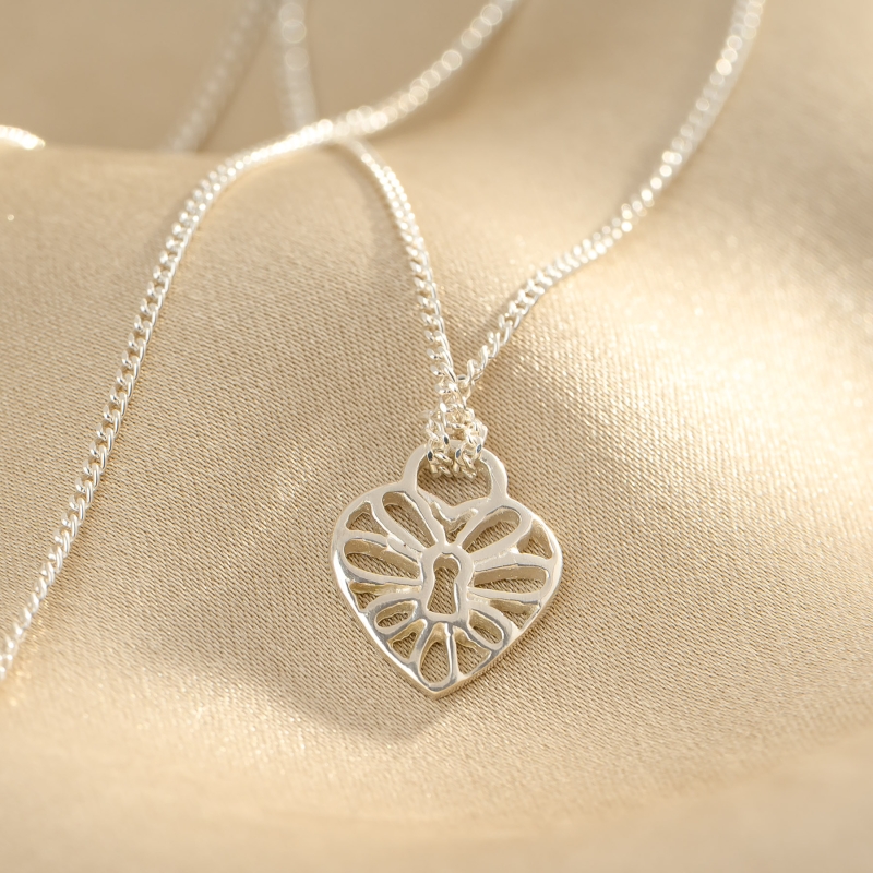 Silver Necklace My Little Heart