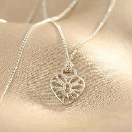 Silver Necklace My Little Heart