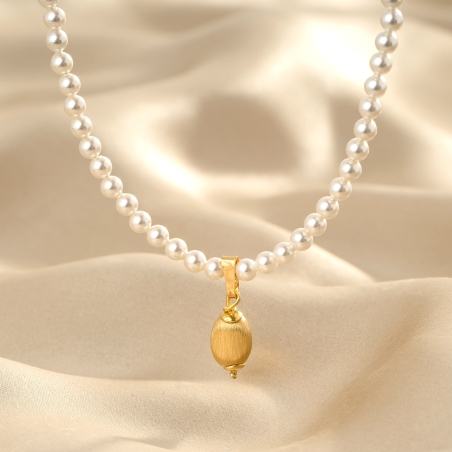 Colier argint Pearls. Gold Touch Mood