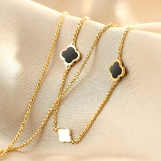Colier argint Iconic Black gold
