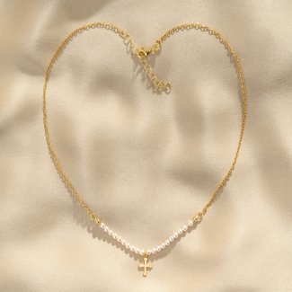 Silver Necklace For My Faith Pearls Gold