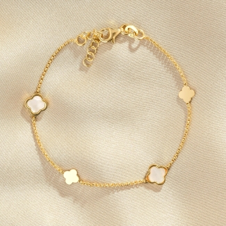 Silver Bracelet Spring White Gold