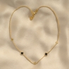 Silver Necklace Iconic Black Gold