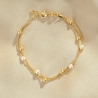 Silver Bracelet Pearls After Sunset Gold