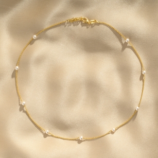 Colier argint My Pearls gold
