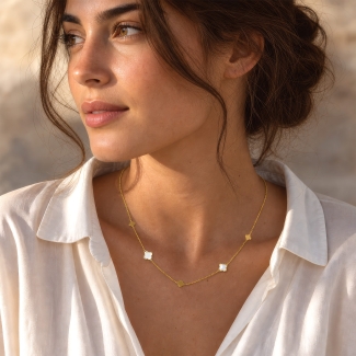 Colier Argint Iconic White Gold | Tie-Me-Up | Sidef Alb