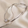Collection My Way 925 Rodi. Silver pendant with black faceted onyx teardrop