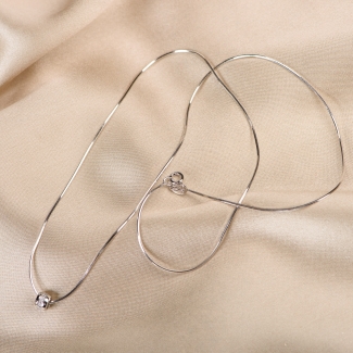 Colier argint rodiat 925 charm, lantisor 40 cm
