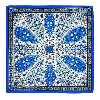 Esarfa matase S twill Good Vibe blue