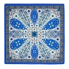 Good Vibe Abstract Silk Twill Scarf, Blue