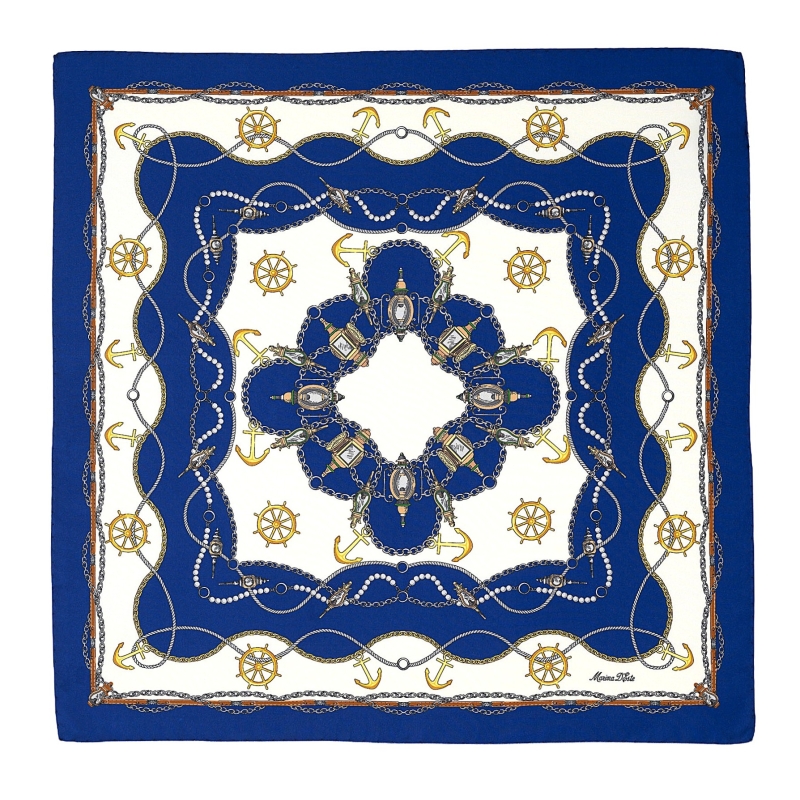 Esarfa matase S twill Maritim Love