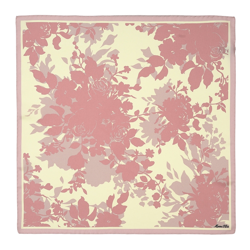 Beautifully Yours Floral Silk Twill Scarf, Dusty Pink