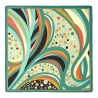 City Escape Abstract Silk Twill Scarf, Green