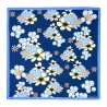 Smile for Me Floral Silk Twill Scarf, Blue