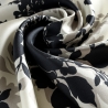 Beautifully Yours Floral Silk Twill Scarf, Black