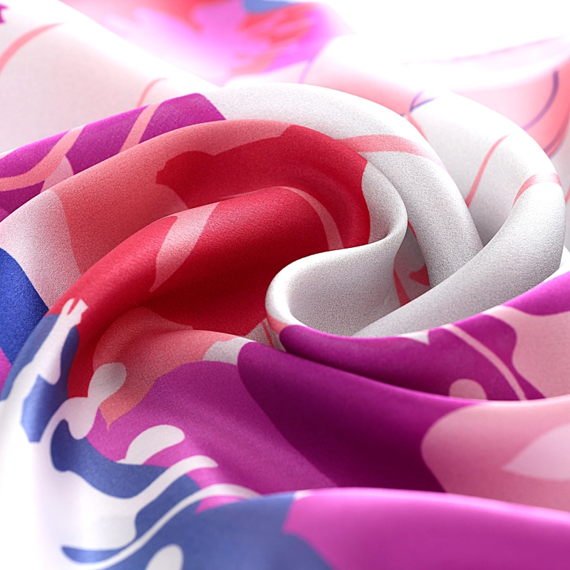 Reflection Floral Silk Scarf, Pink