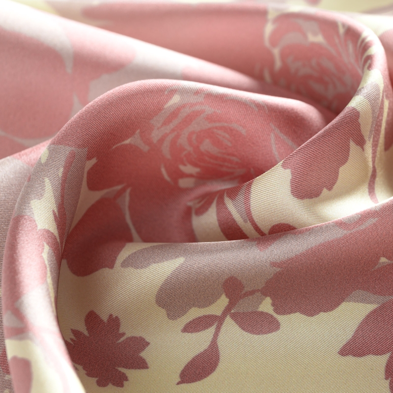 Beautifully Yours Floral Silk Twill Scarf, Dusty Pink