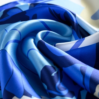 Esarfa matase S Reflection blue