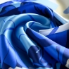 Reflection Floral Silk Scarf, Blue