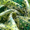 Good Vibe Abstract Silk Twill Scarf, Green