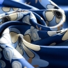 Esarfa matase S twill Smile for Me blue